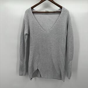Cabi 3531 Sweater Womens XS Gray Chunky Side Zip Slouchy Cloud Boxy Capsule
